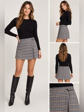 Frank And Oak Plaid Mini Skirt L